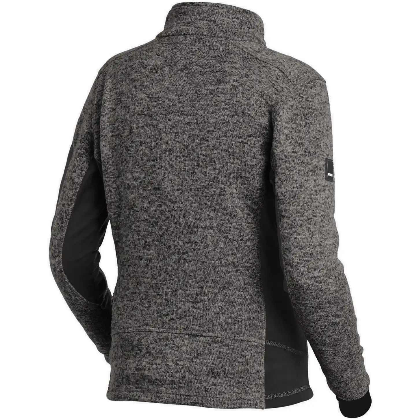 Damen Strick Fleecejacke "MARIEKE" in anthrazit/schwarz, M - Thumbnail 2