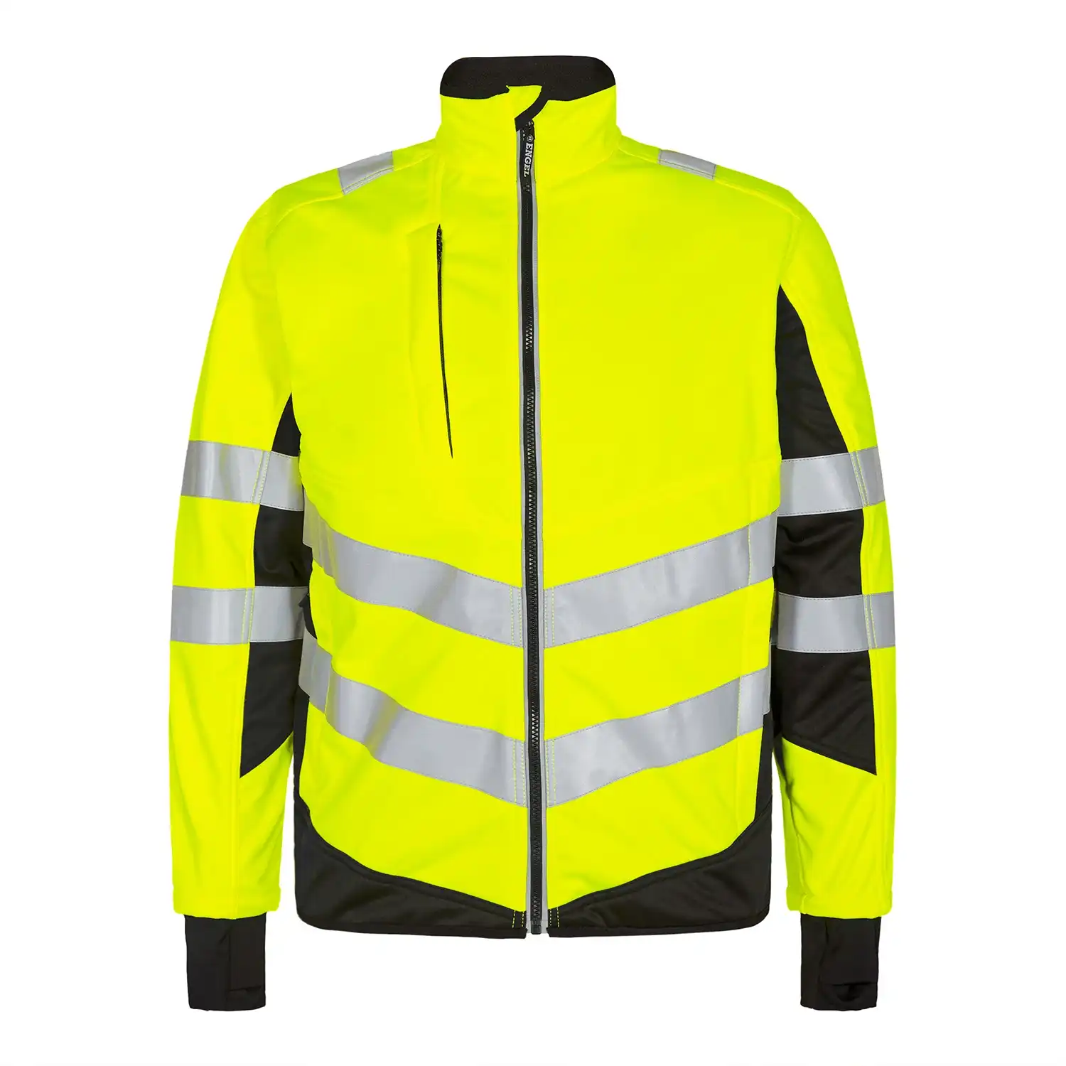 Warnschutz Softshell-Jacke "1158-237" Safety Kl. 2 in gelb/schwarz, XL - Thumbnail 1