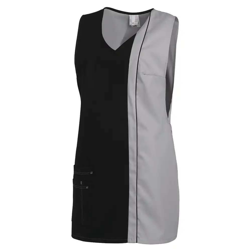 Damen Überwurfschürze "08/2541" in schwarz/silber, I (36-42) - Bild 1