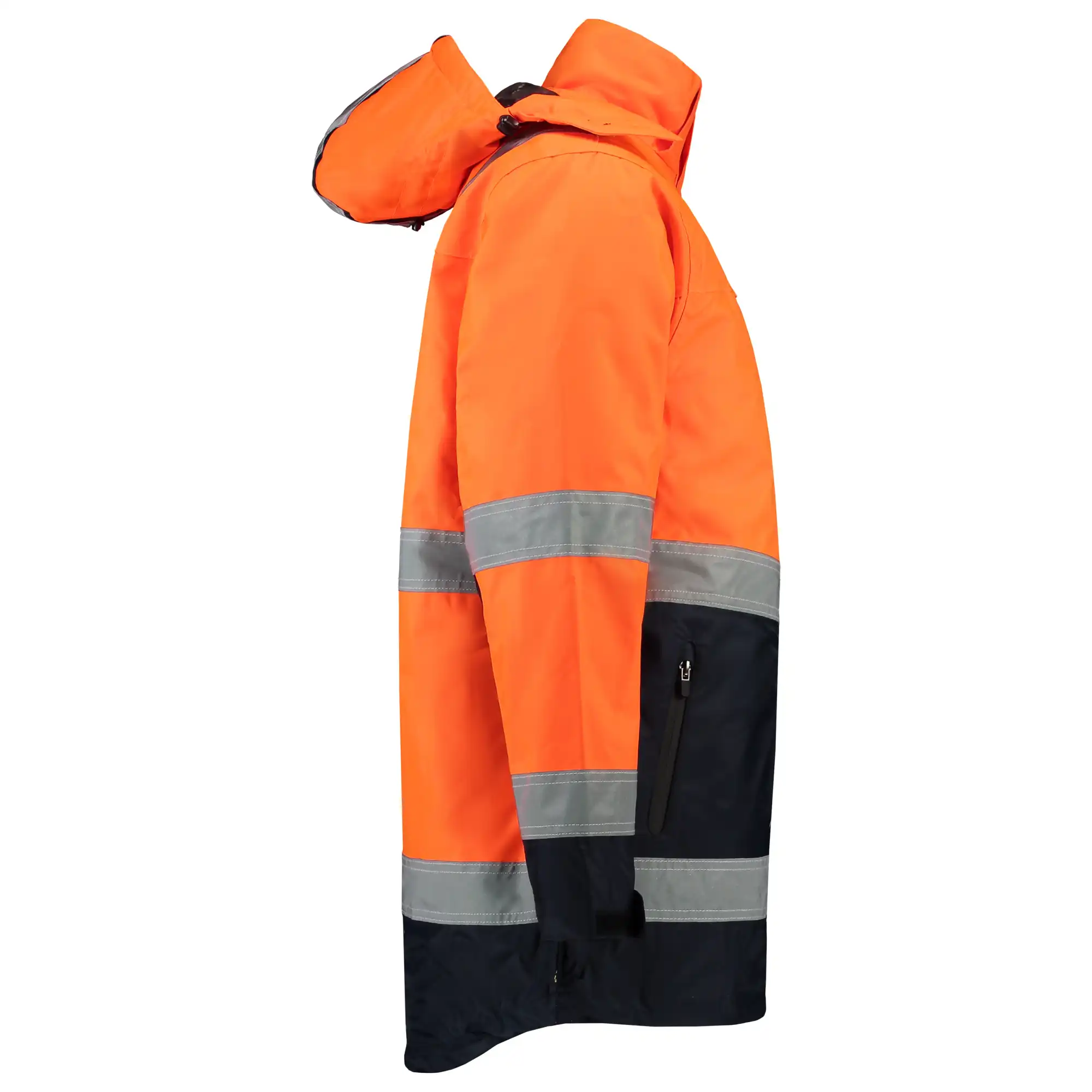 Warnschutz Regenparka 3-in-1 "403004" Safety in orange/navy, 7XL - Thumbnail 4