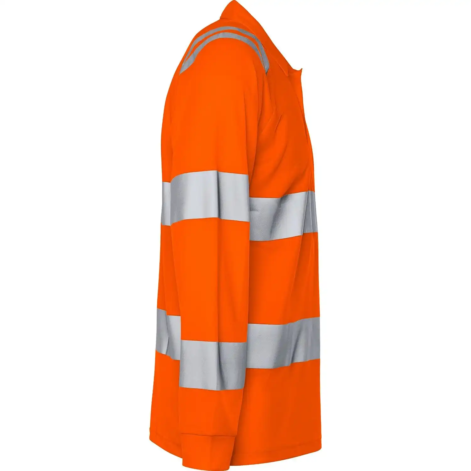 Warnschutz Poloshirt langarm "7864 GPST" in Orange, L - Thumbnail 3