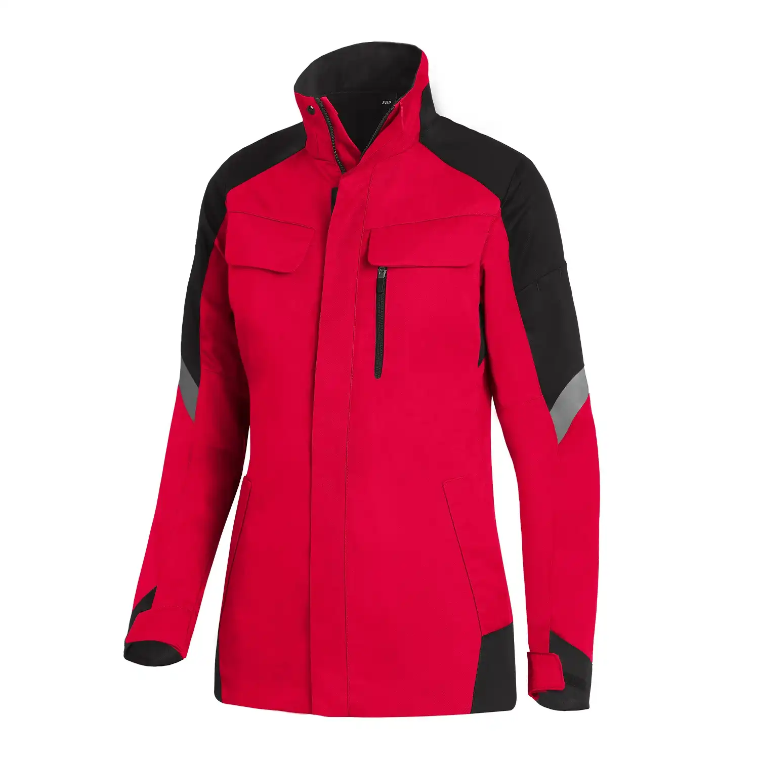 Damen Arbeitsjacke "ANDREA" in rot/schwarz, XXL - Thumbnail 1