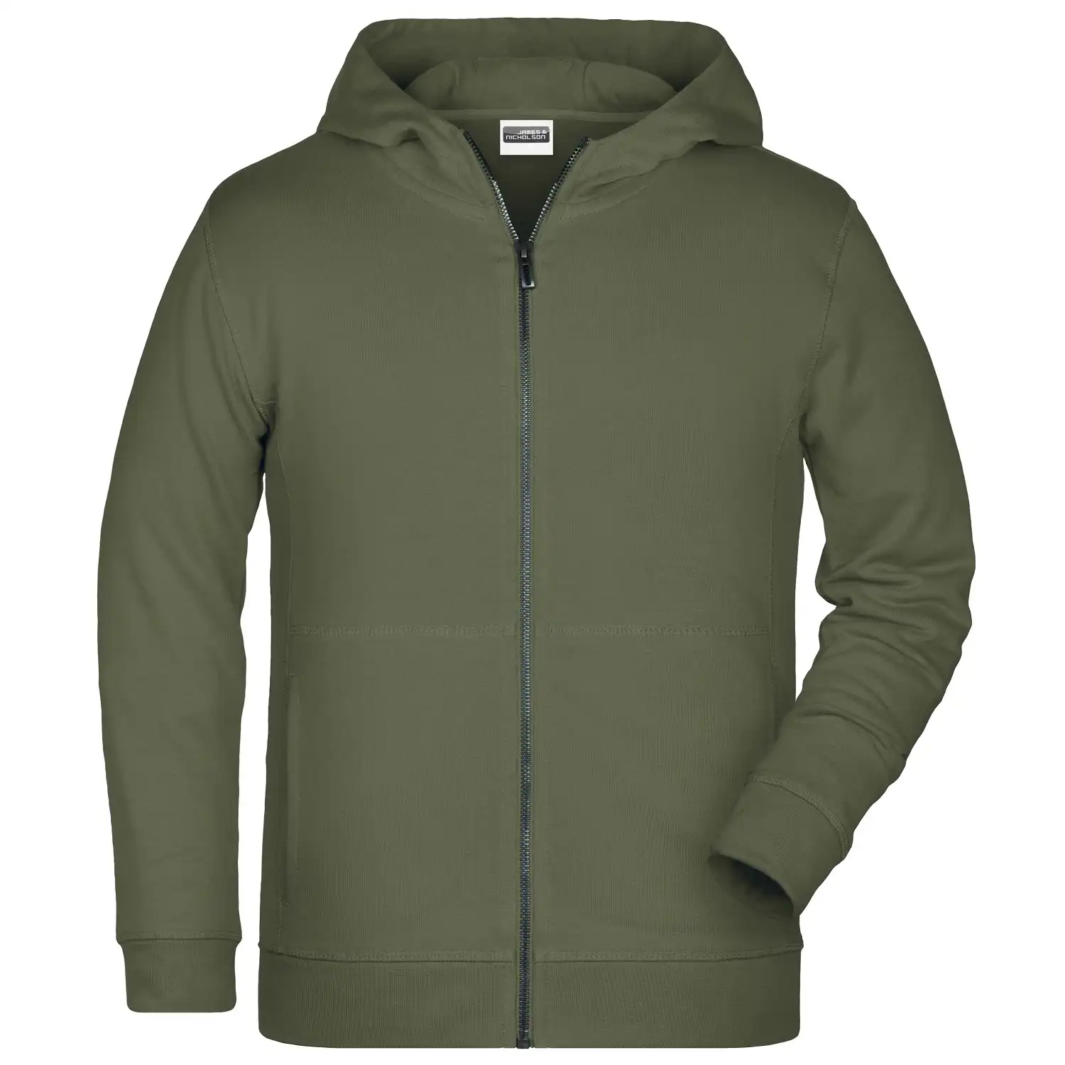 Kinder Zip Hoody "8026K" in olive, M - Bild 1