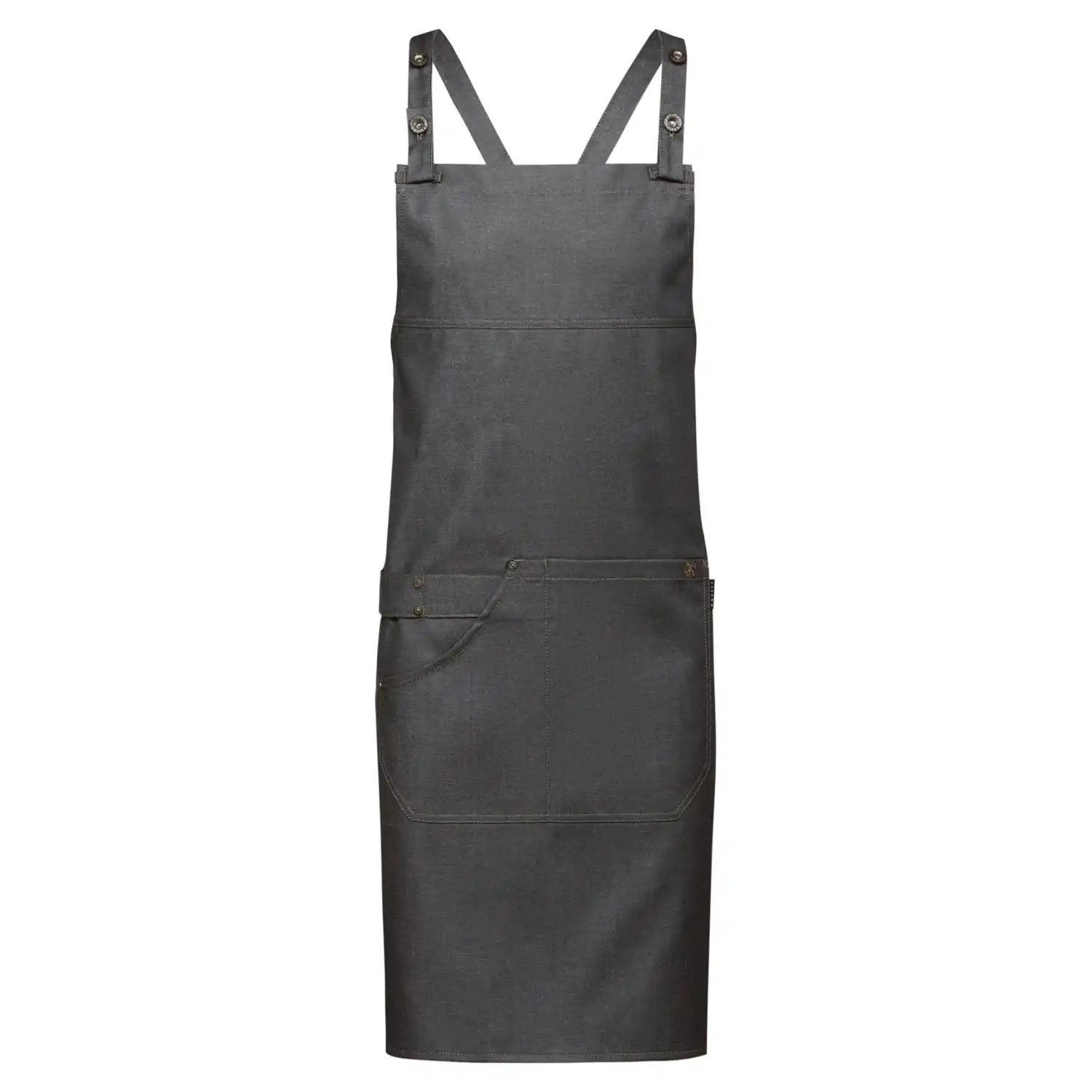 Latzschürze Denimoptik "4040" in anthrazit - Thumbnail 1