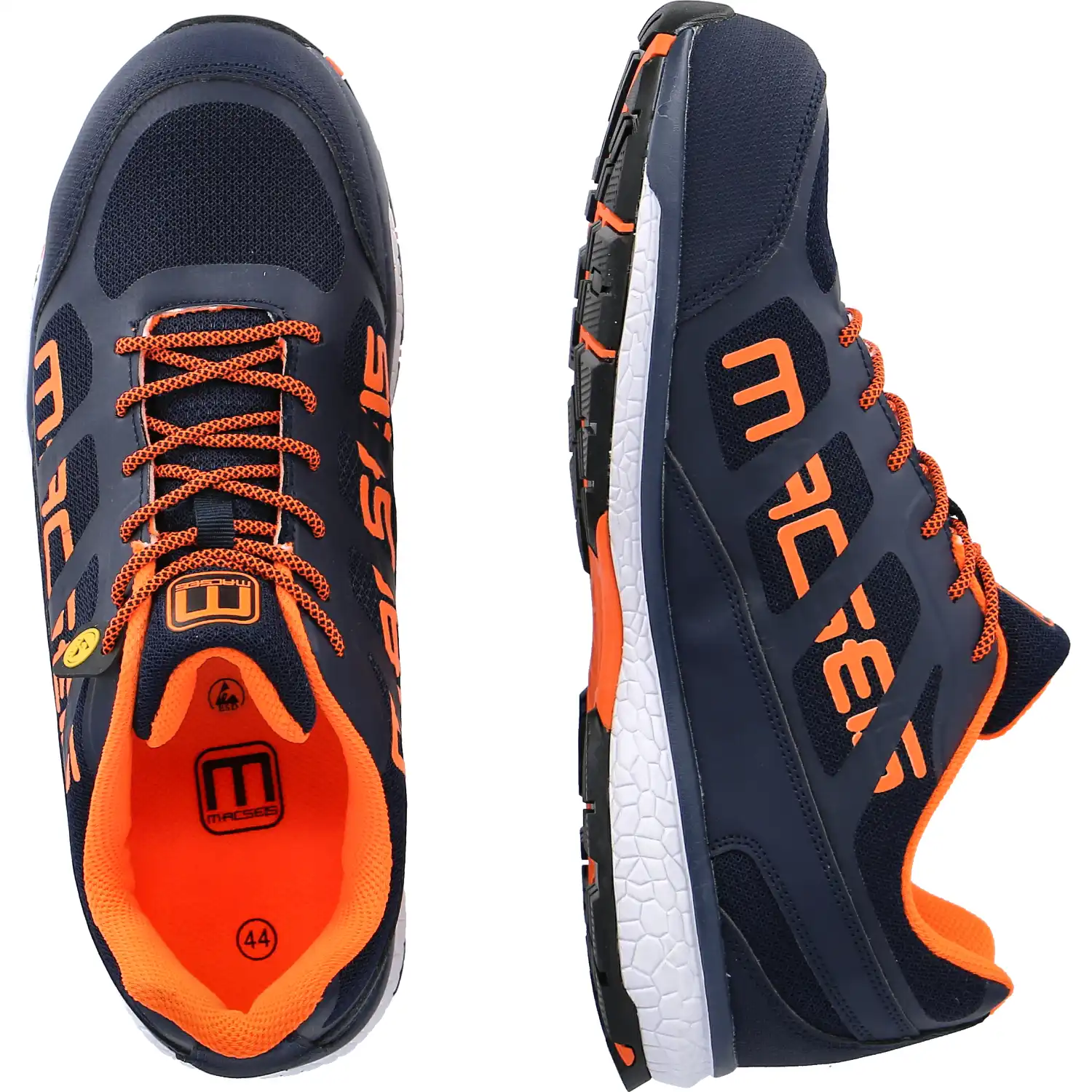 Sicherheitshalbschuhe S1P "MACTRONIC" blau/orange in 38 - Thumbnail 2