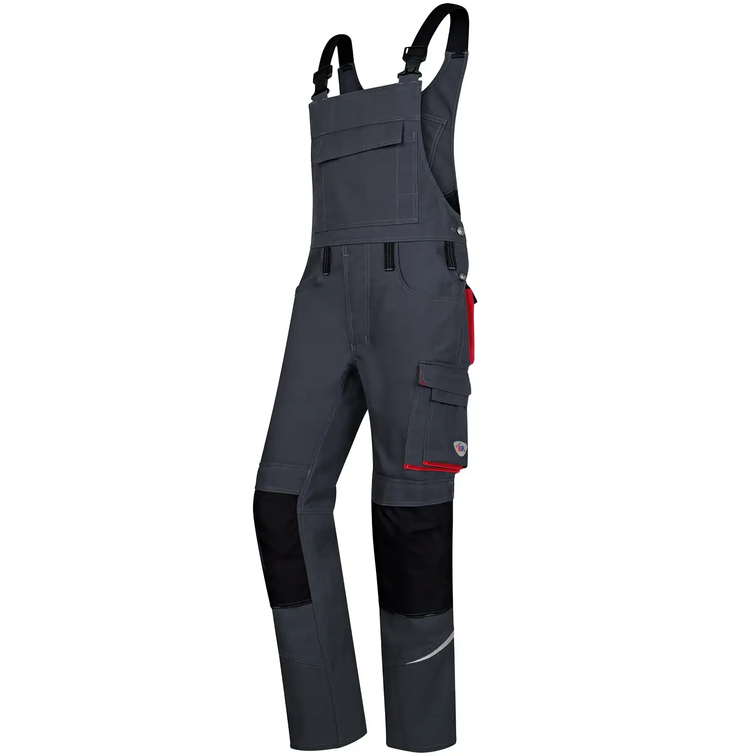 Latzhose "1804-720" Comfort Plus in anthrazit/rot, 44 - Thumbnail 1