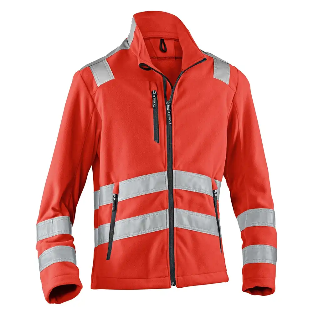 Warnschutz Fleecejacke "REFLECTIQ" in 3XL, Rot - Bild 1
