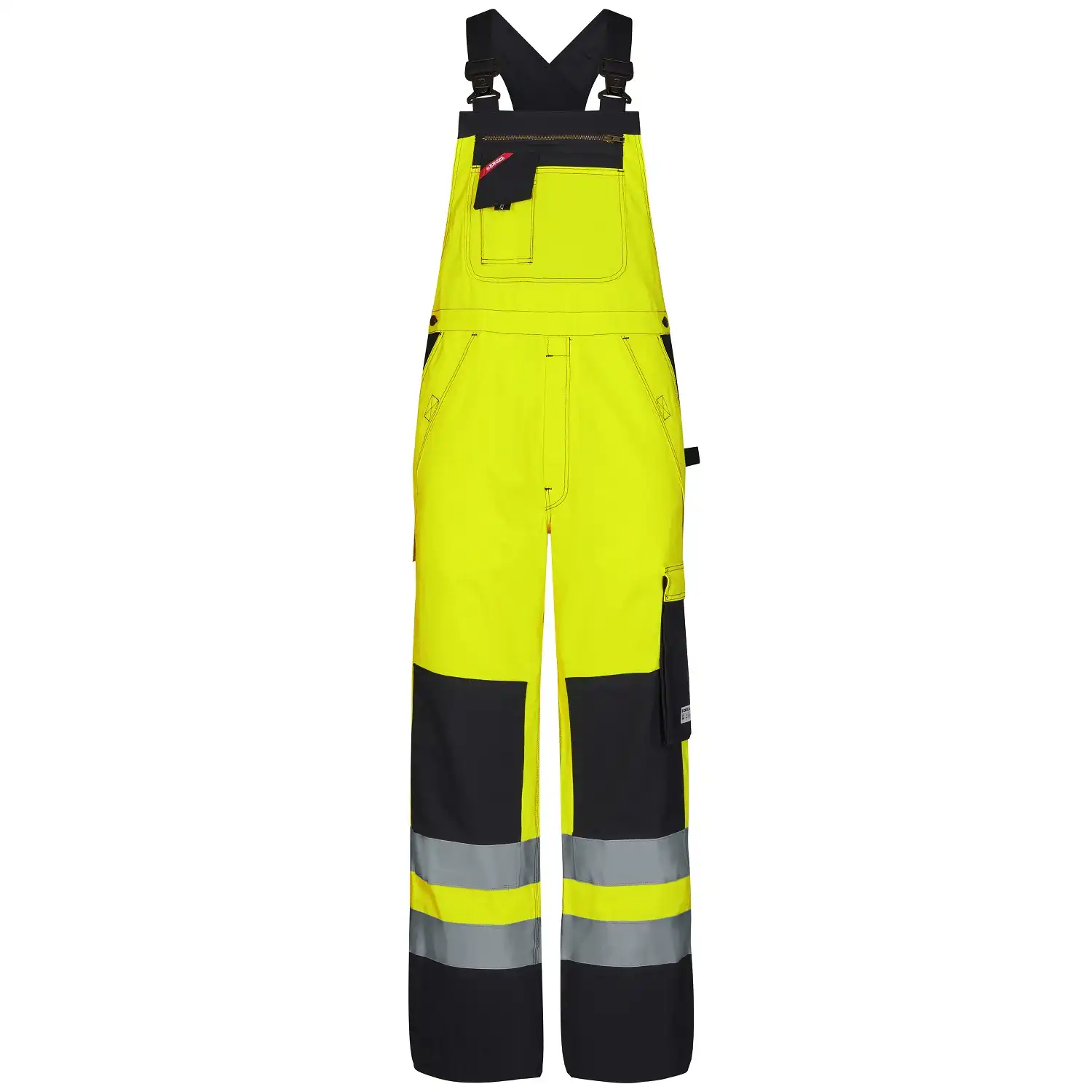 Multinorm Latzhose "3235-825" Safety+ Kl. 2 gelb/schwarz in 44 - Thumbnail 1