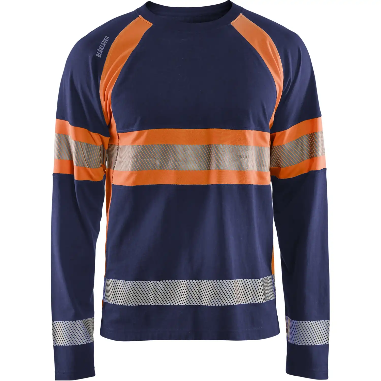 Warnschutz Langarmshirt "3510" in marine/orange, L - Thumbnail 1