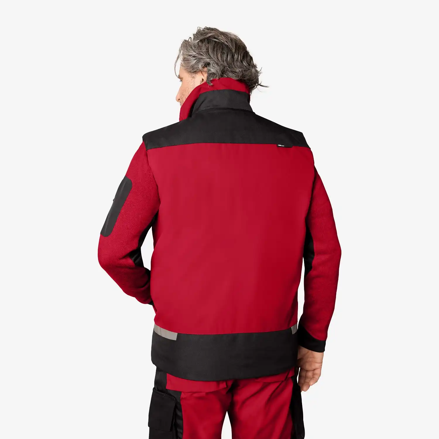 Softshell Arbeitsweste "HAUKE" in rot/schwarz, XXL - Thumbnail 2