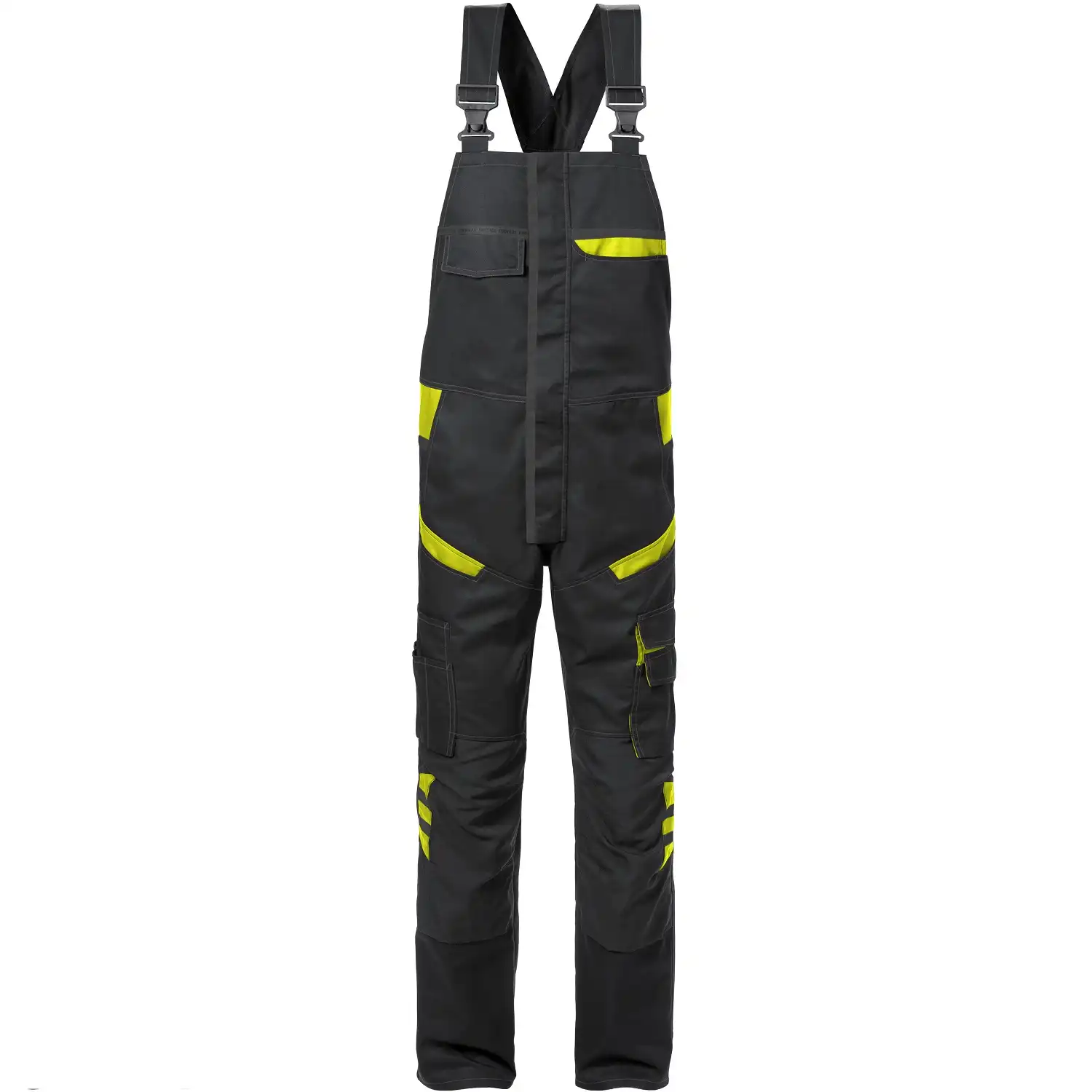 Latzhose "1555 STFP" Fusion Skarup in schwarz/gelb, C44 - Thumbnail 1