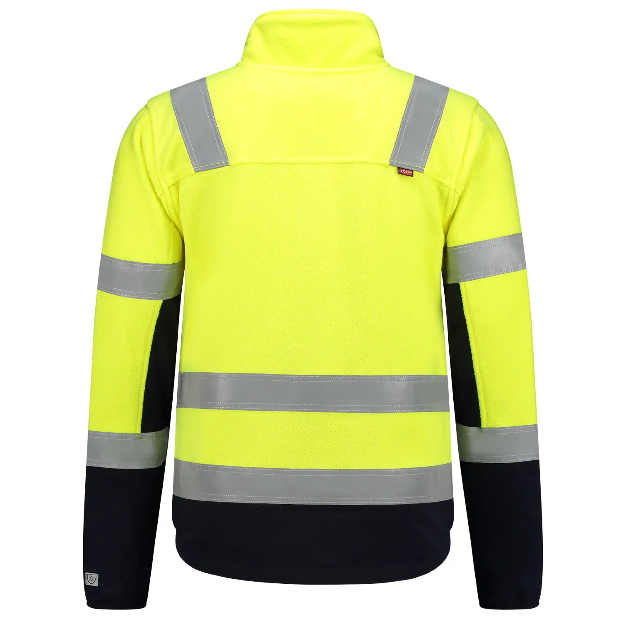 Multinorm Fleecejacke "403013" Safety yellow/ink in M - Thumbnail 2