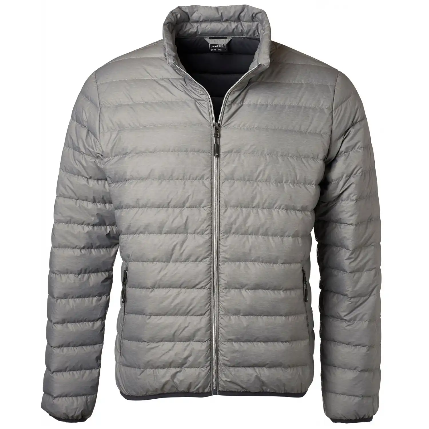 Daunenjacke "JN1140" in silver-melange/graphite, XL - Thumbnail 1