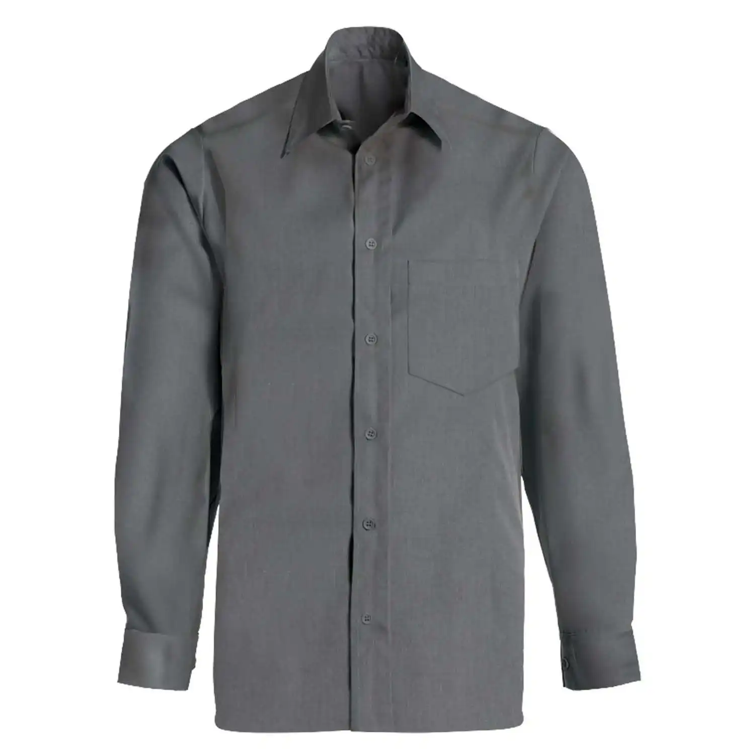 Hemd langarm "2520" in grau-meliert, XL - Bild 1