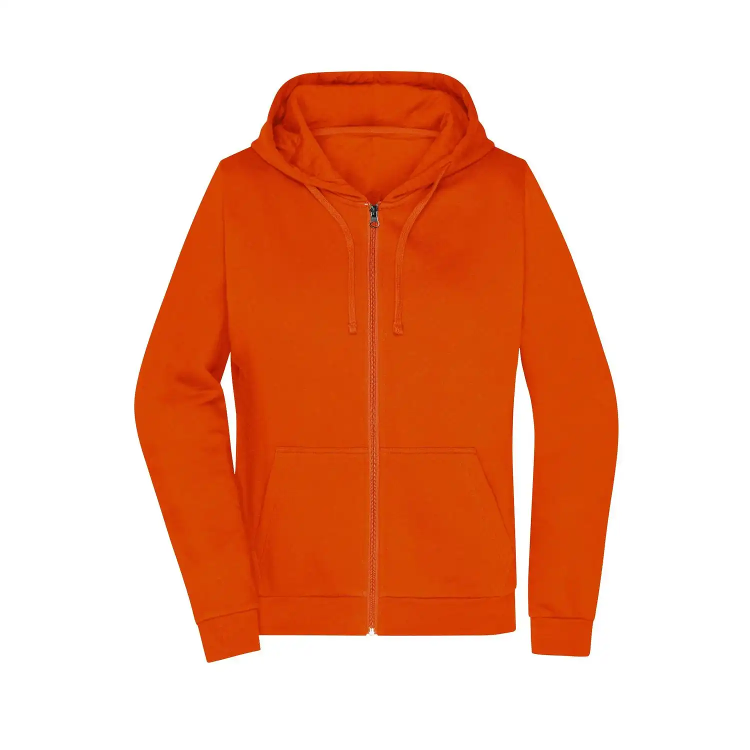 Ladies' Promo Zip Hoody in Orange, L - Thumbnail 1