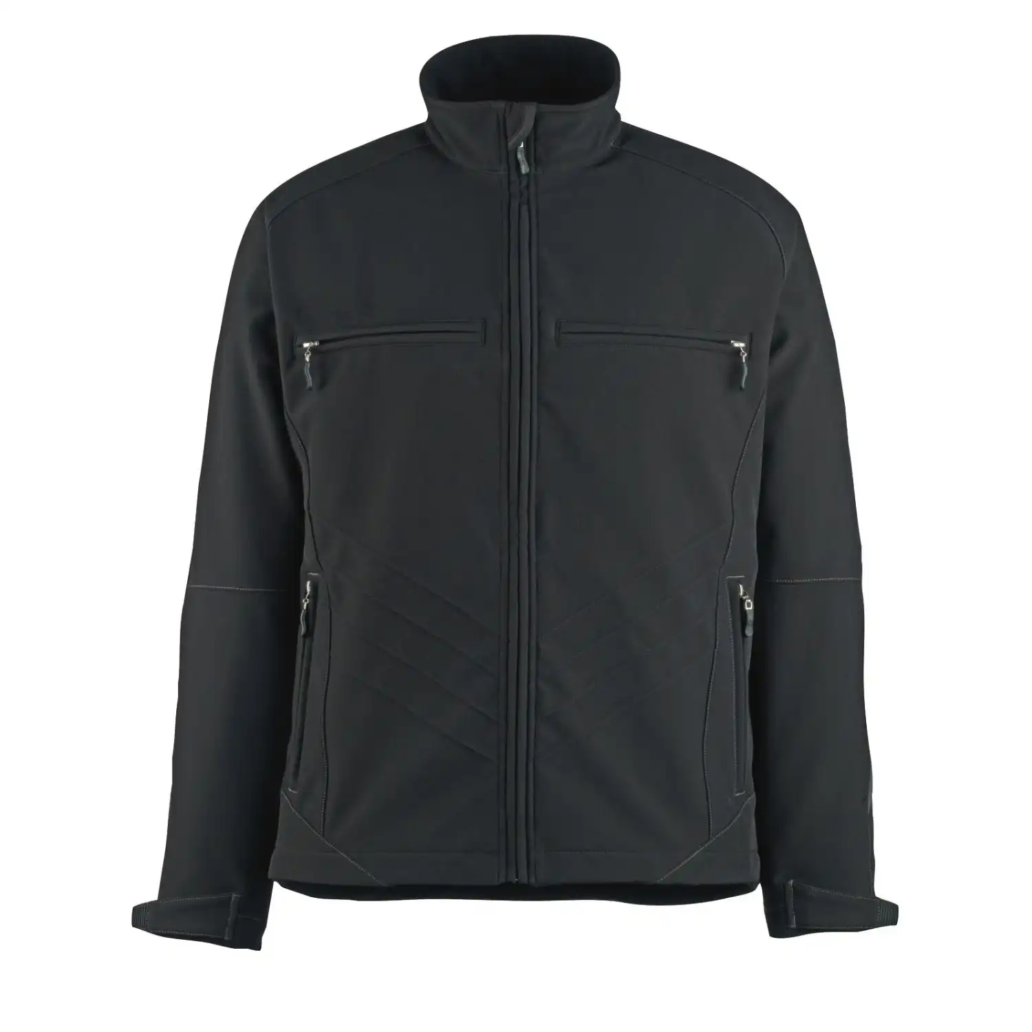 Softshelljacke "DRESDEN" Unique Einfarbig in schwarz, 3XL - Bild 1