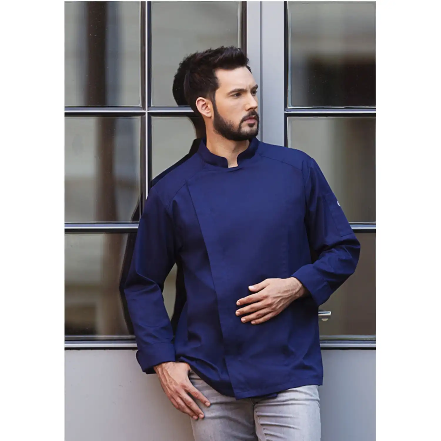 Herren Kochjacke Noah "JM 25" in marine, 48 - Thumbnail 6