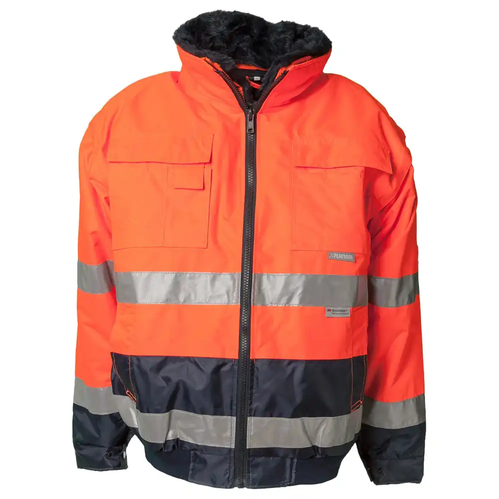 Warnschutz Comfort-Jacke "KONTRAST" in orange/marine, 4XL - Thumbnail 1