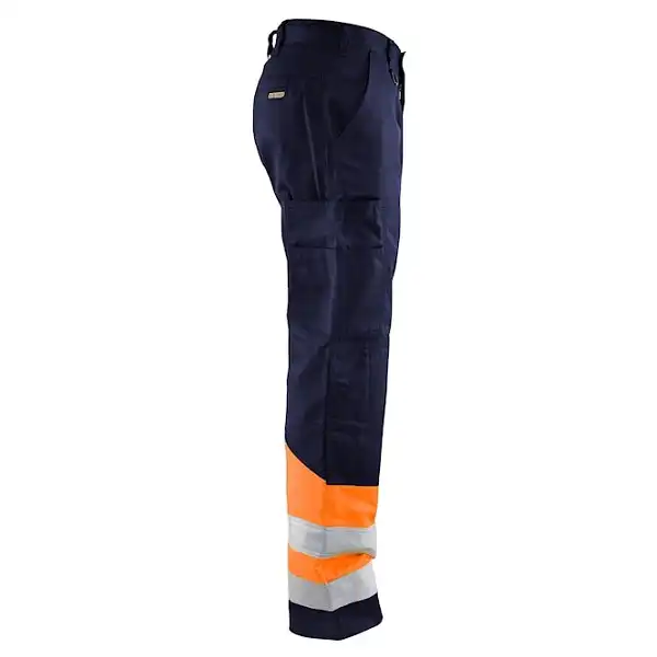 Warnschutz Bundhose "1564" in marine/orange, C44 - Thumbnail 4