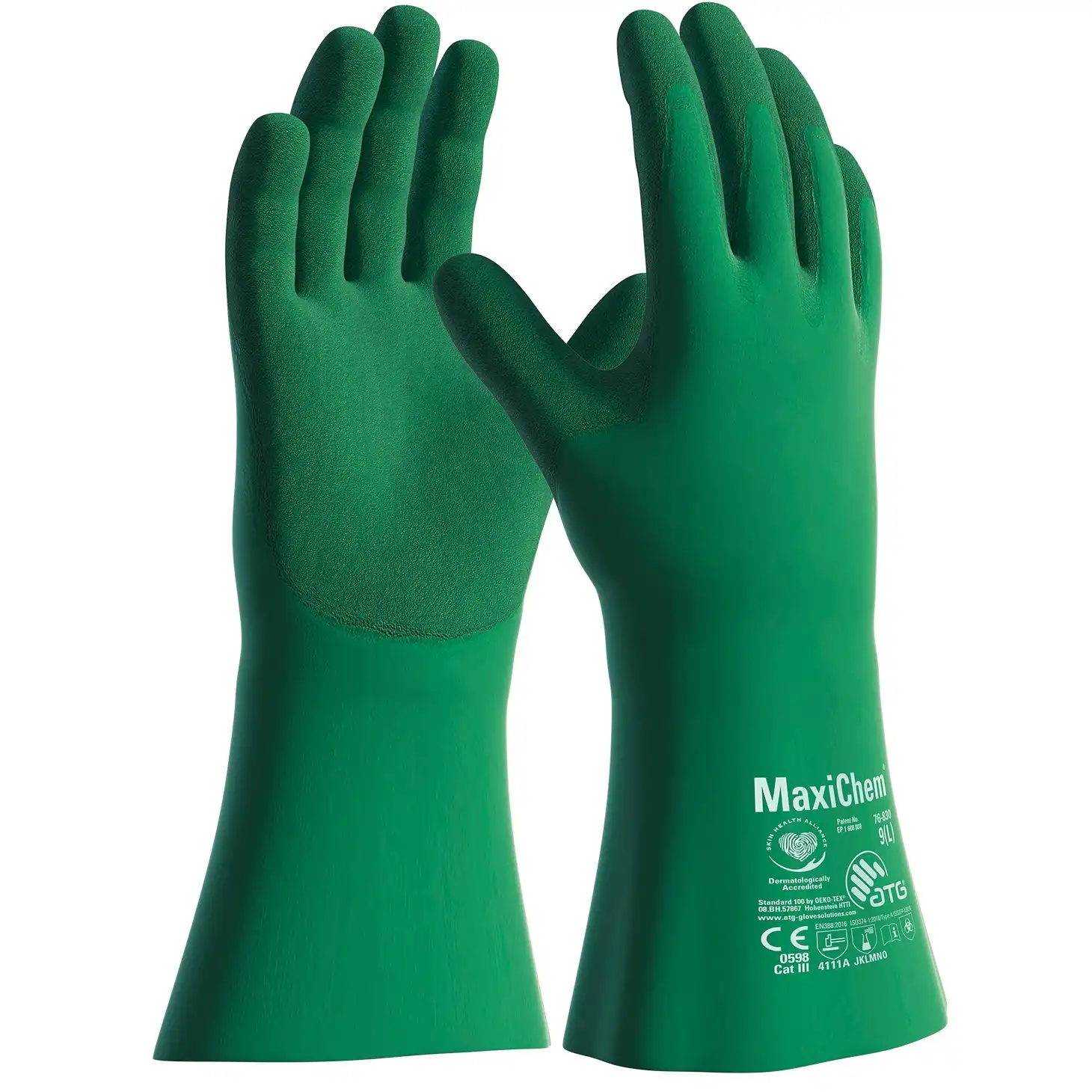 Chemieschutz Handschuhe 76-830 MaxiChem® in 9 (L) - Bild 1