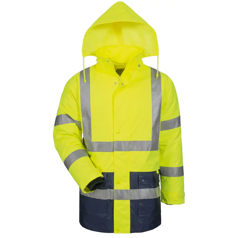 Warnschutz-Parka 2-in-1 "SEBASTIAN" gelb/marine in XL - Thumbnail 1