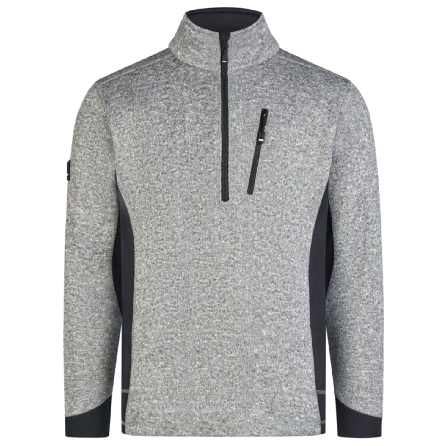 Strick-Fleece-Troyer "PATRICK" in grau/schwarz, XXL - Thumbnail 1