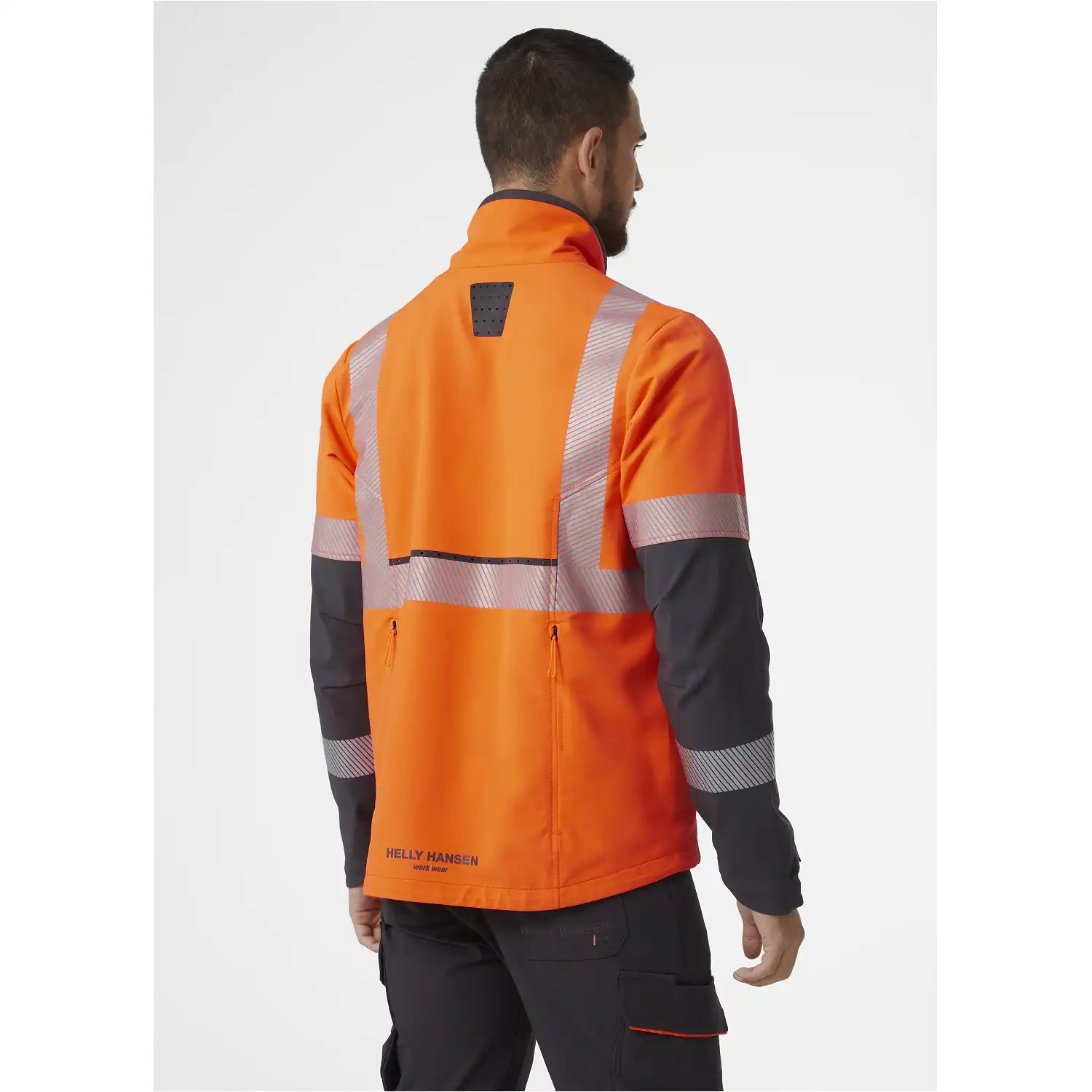Warnschutz Stretch-Bundjacke ICU BRZ in orange/schwarz, XS - Thumbnail 4