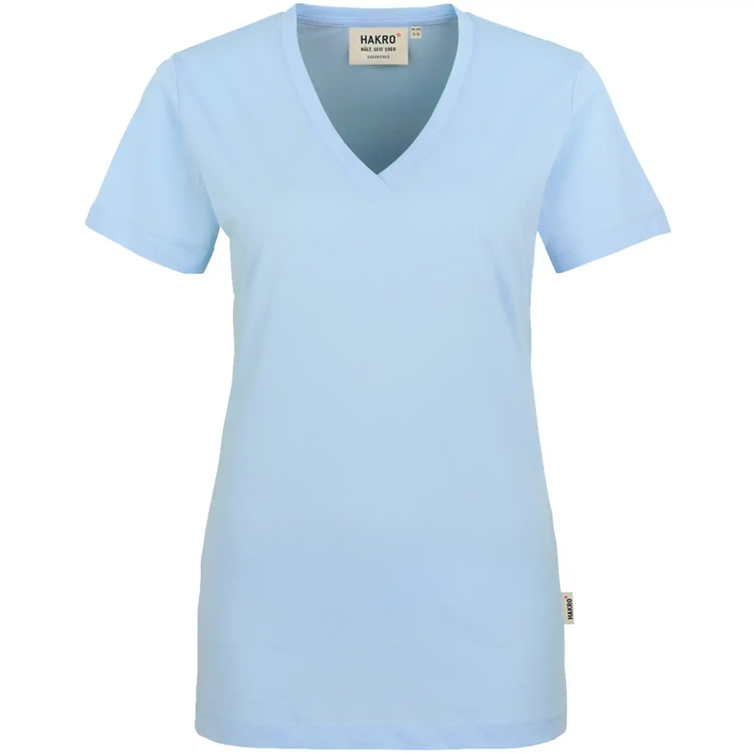 Damen T-Shirt "Classic" V-Ausschnitt 126 in ice blue, L - Bild 1