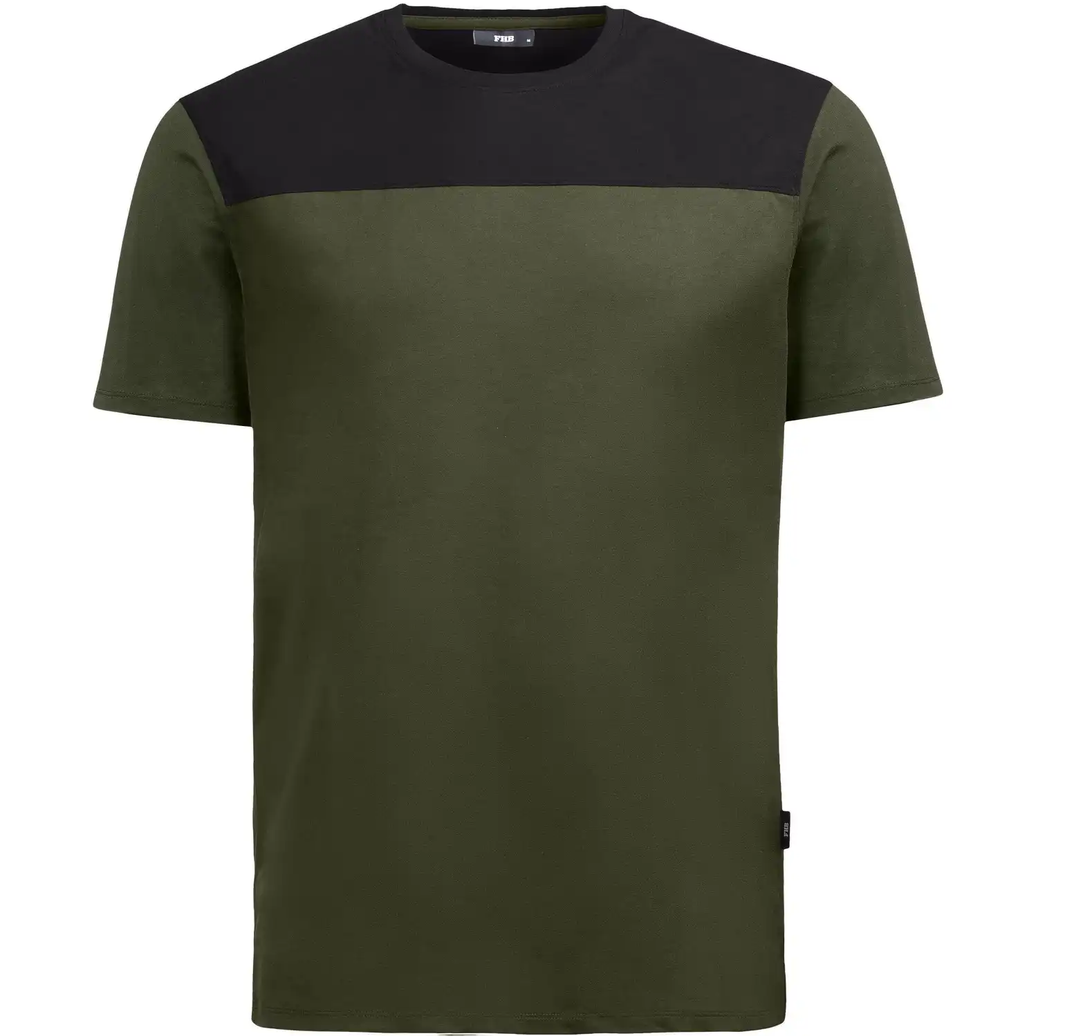 T-Shirt "KNUT" in olive/schwarz, L - Thumbnail 1