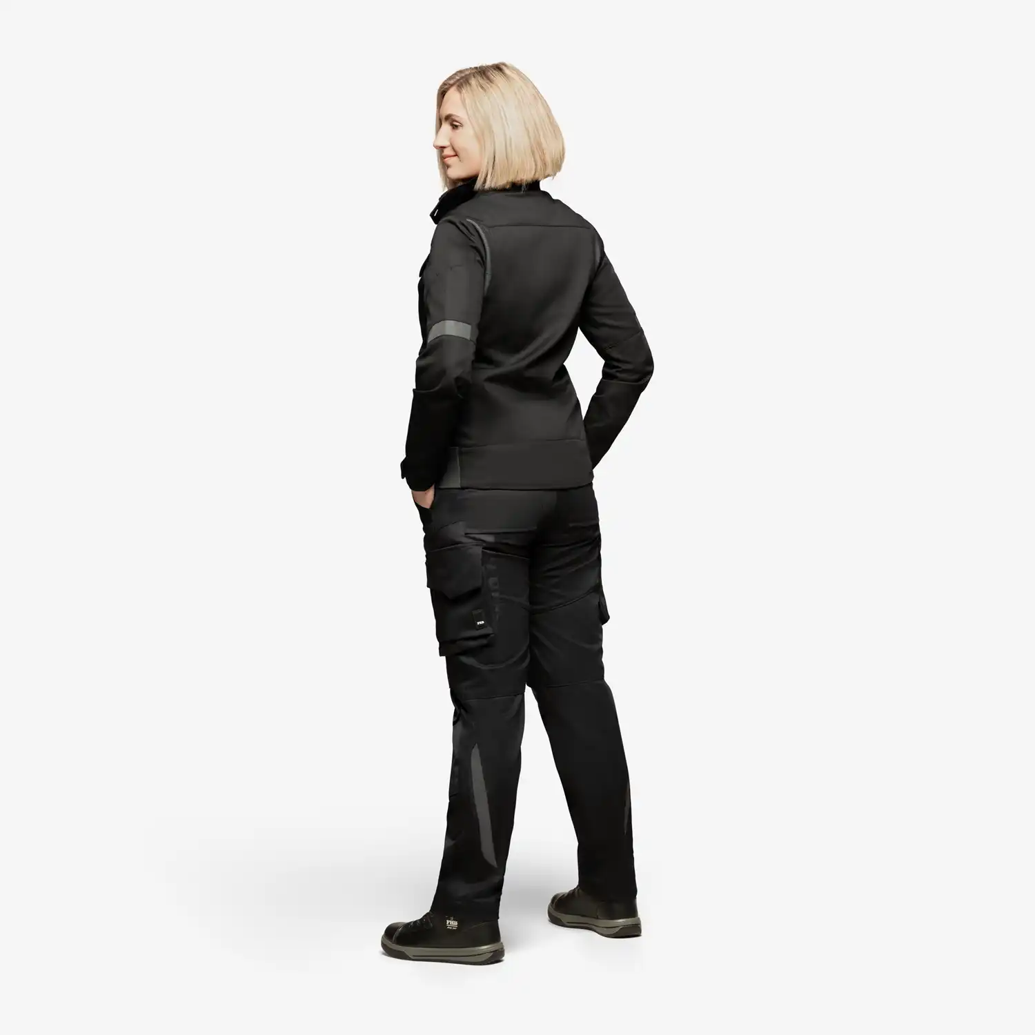Damen Arbeitsjacke "ANDREA" in schwarz, XXL - Thumbnail 2