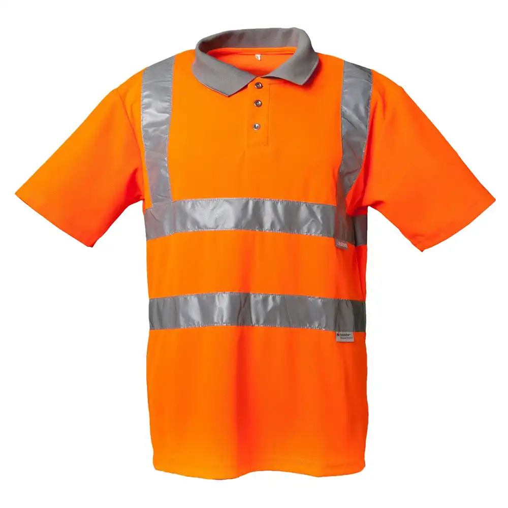 Warnschutz Polo-Shirt "KONTRAST" orange/grau in 3XL - Bild 1