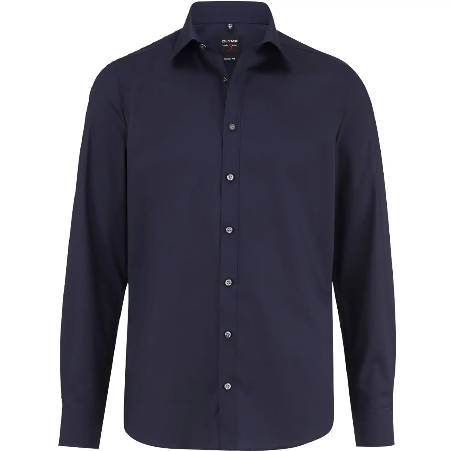 Hemd "LEVEL FIVE Body fit" langarm marine in 42 - Thumbnail 1