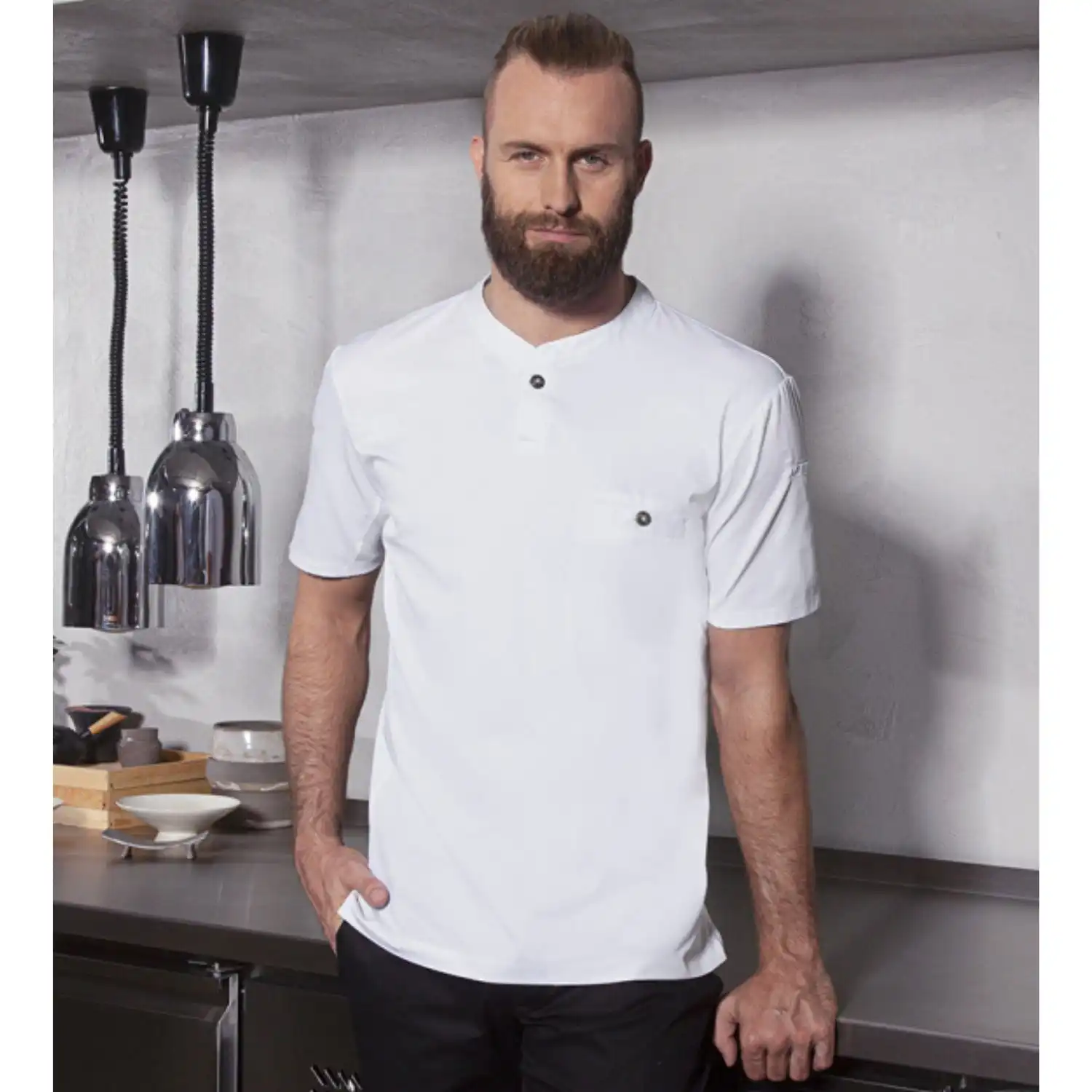 Herren T-Shirt Performance "TM 5" in L, Weiß - Thumbnail 6