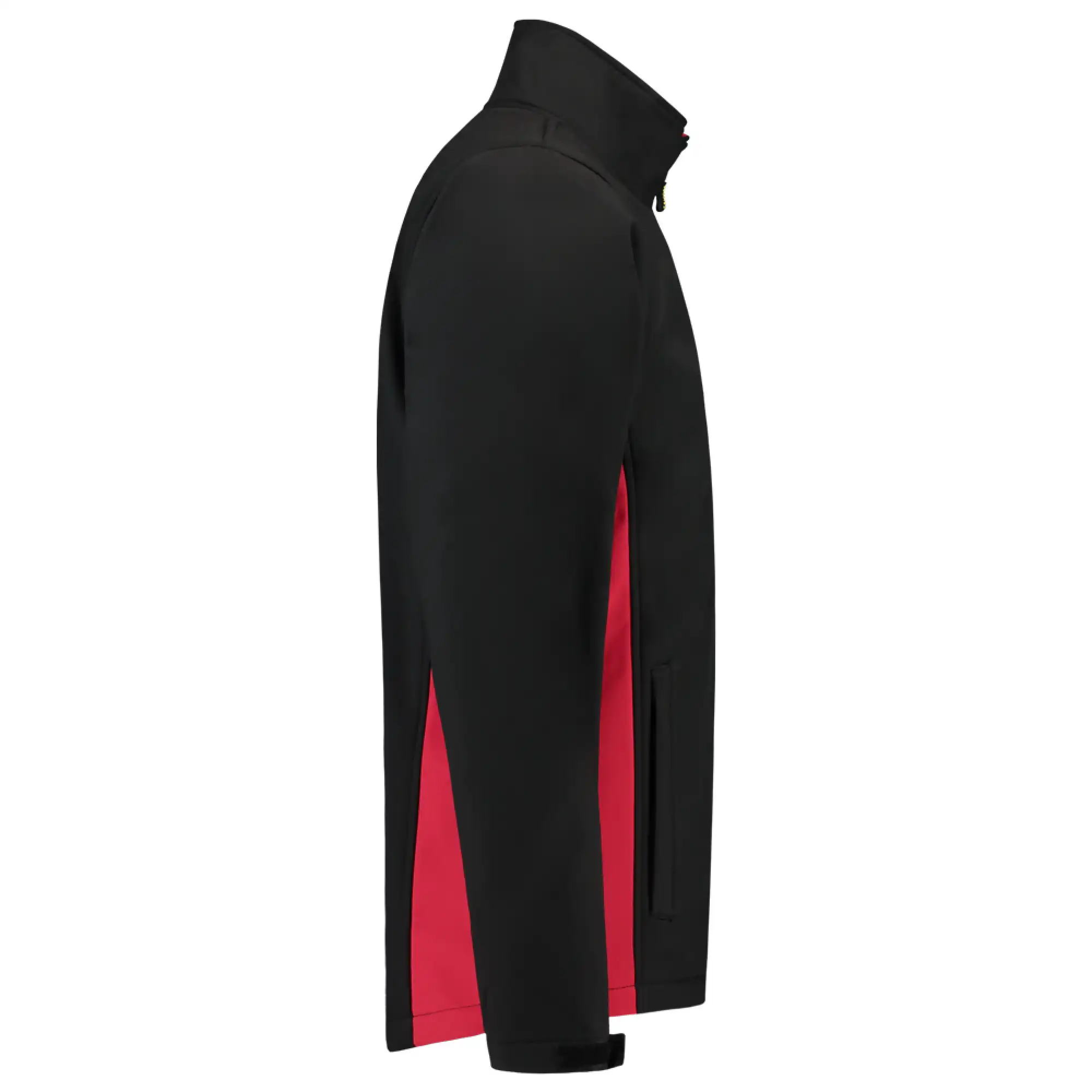 Softshelljacke Bicolor "402002" Workwear in black/red, XS - Thumbnail 4
