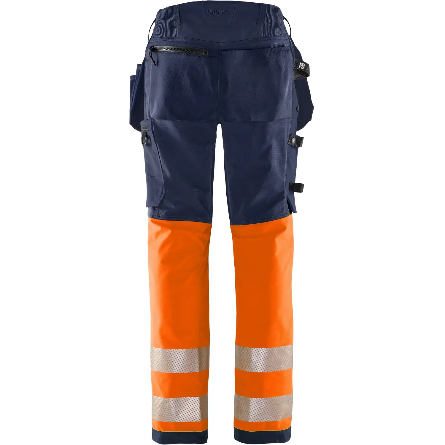Damen Warnschutz Handwerkerhose "2663 GSTP" Green Stiby in orange/marine, R34 - Thumbnail 2