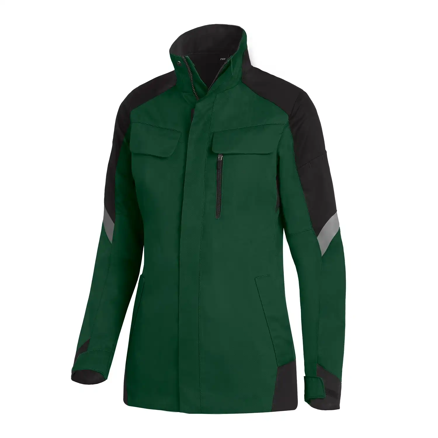 Damen Arbeitsjacke "ANDREA" in grün/schwarz, 3XL - Thumbnail 1