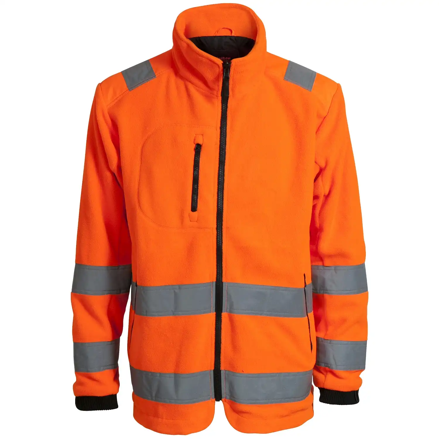 Warnschutz Zip-In Fleecejacke "150014R" Visible Xtreme Kl. 3 in fluororange, L - Bild 1