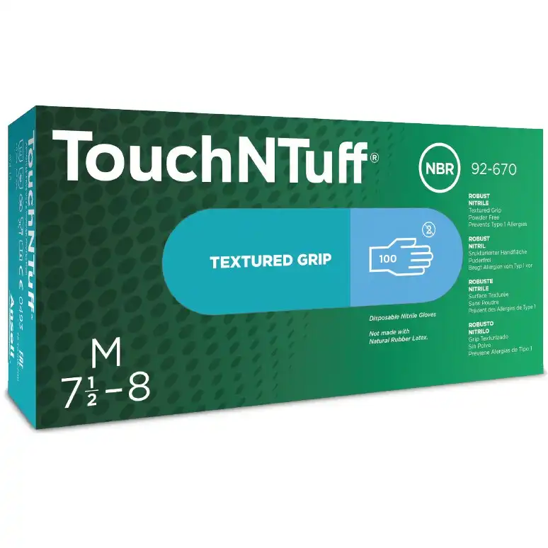 Nitril Einweghandschuhe "TouchNTuff®" 92-670 | 100er Box in 7 (S) - Thumbnail 1