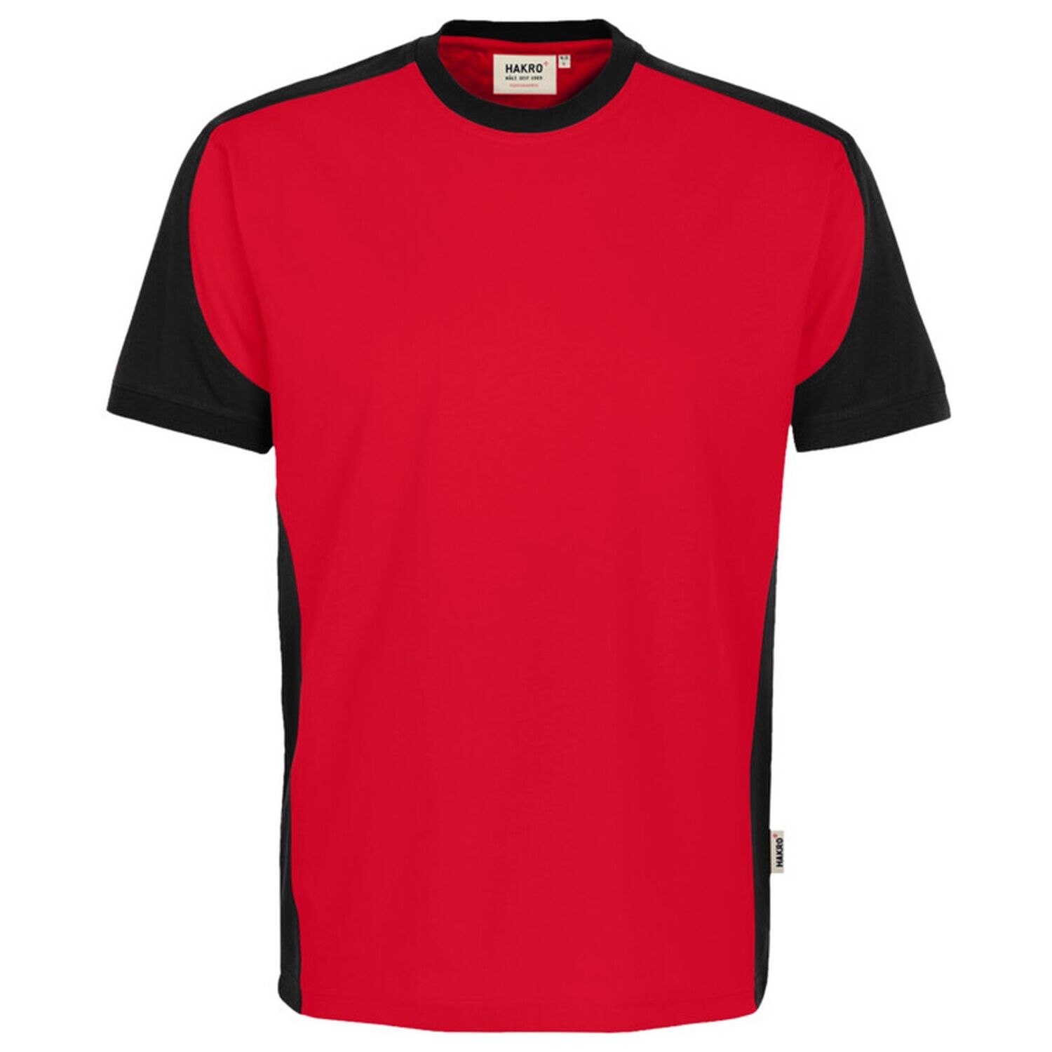 T-Shirt "CONTRAST" MIKRALINAR® ECO in XS, Rot - Thumbnail 1
