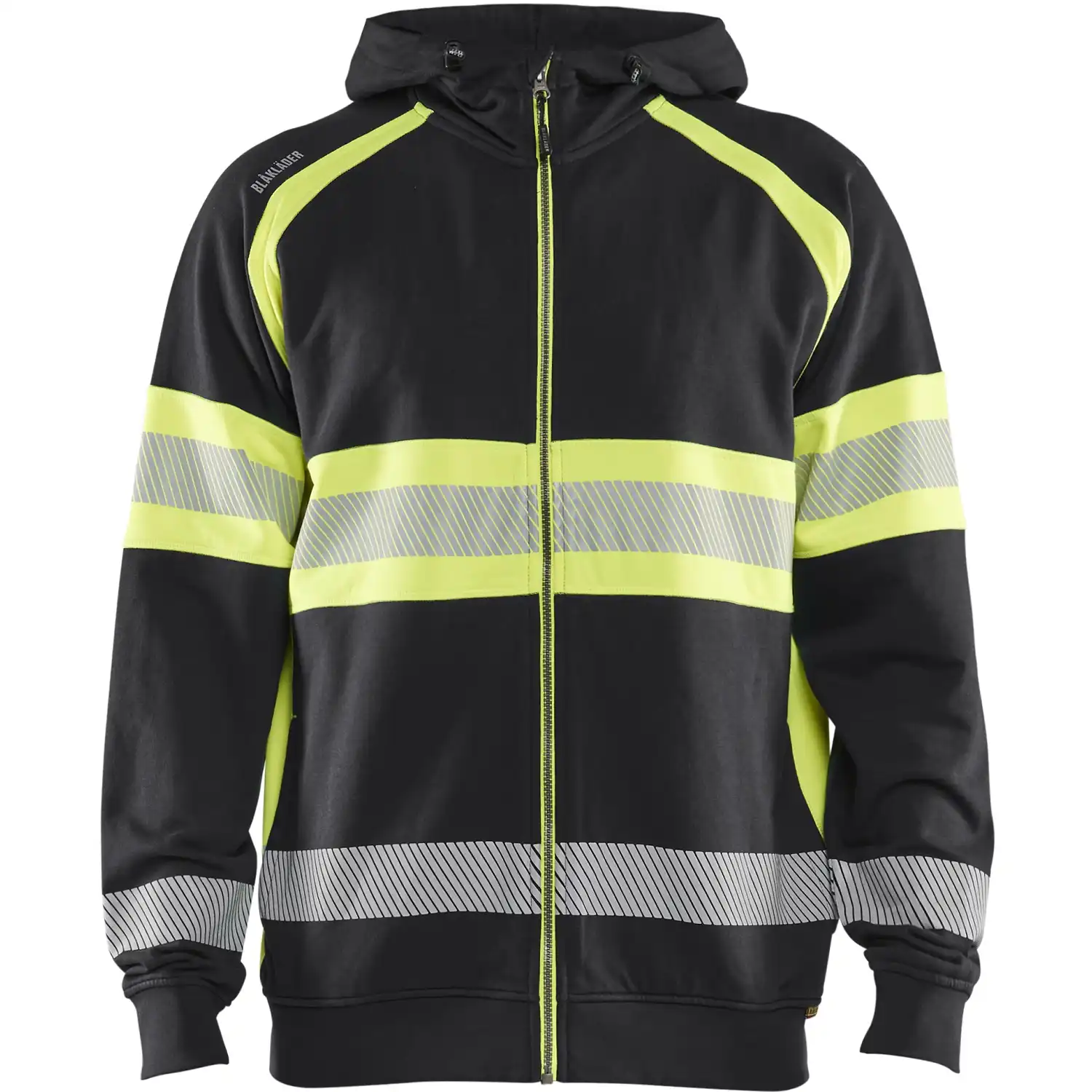 Warnschutz Kapuzen-Sweatjacke Kl. 1 "3552" in schwarz/gelb, L - Thumbnail 1