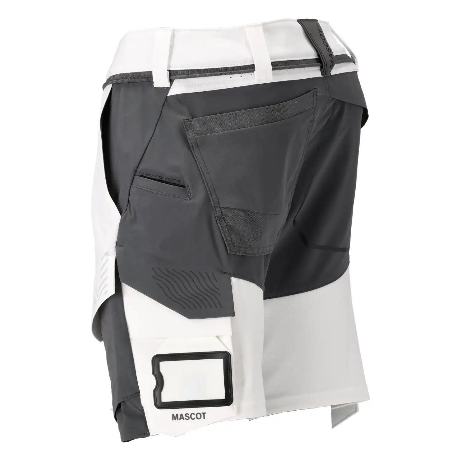 Stretch-Shorts "22149-605" Customized in weiß/anthrazit, 24C44 - Thumbnail 3