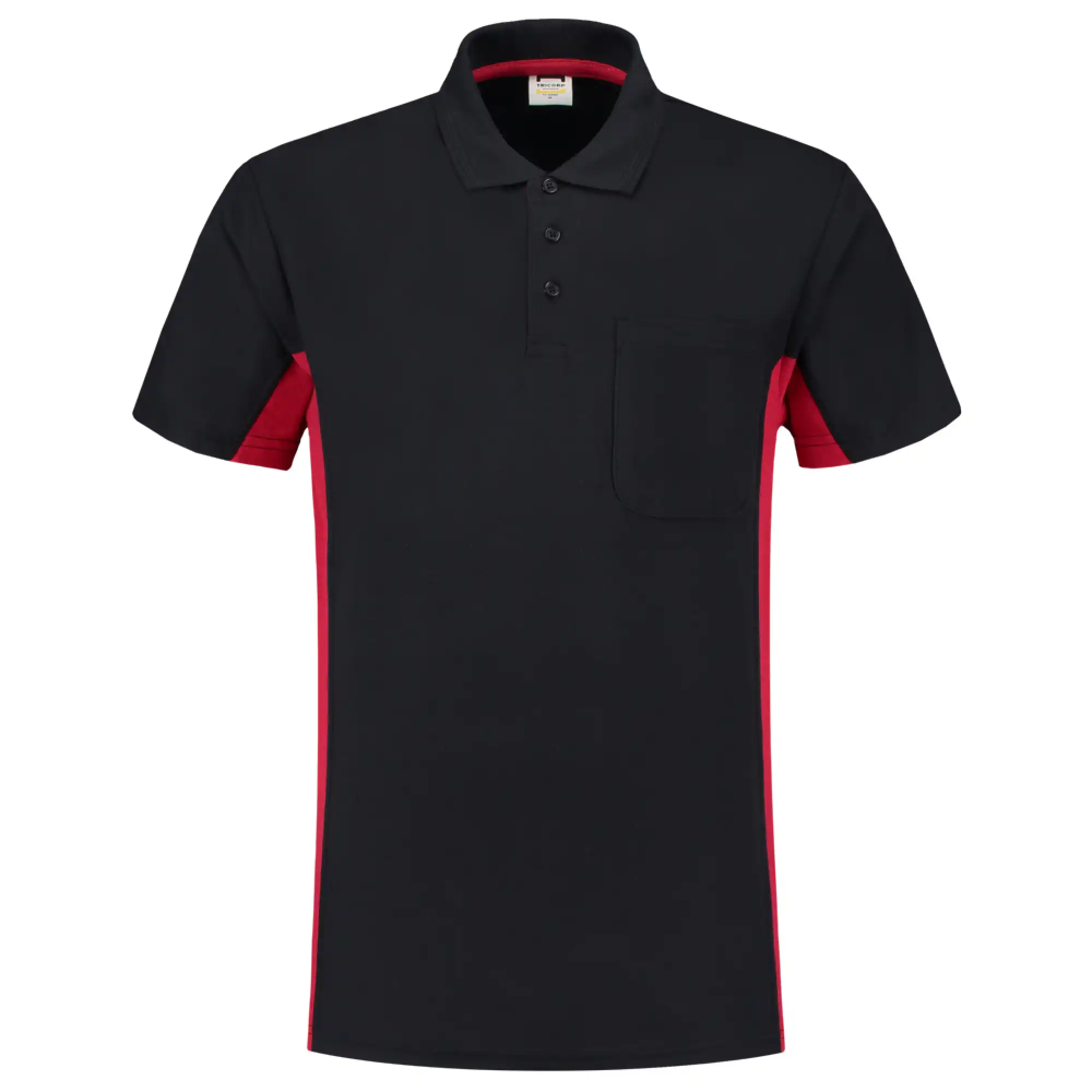 Pocket Polo-Shirt Bicolor "202002" Workwear in navy/red, XL - Thumbnail 1