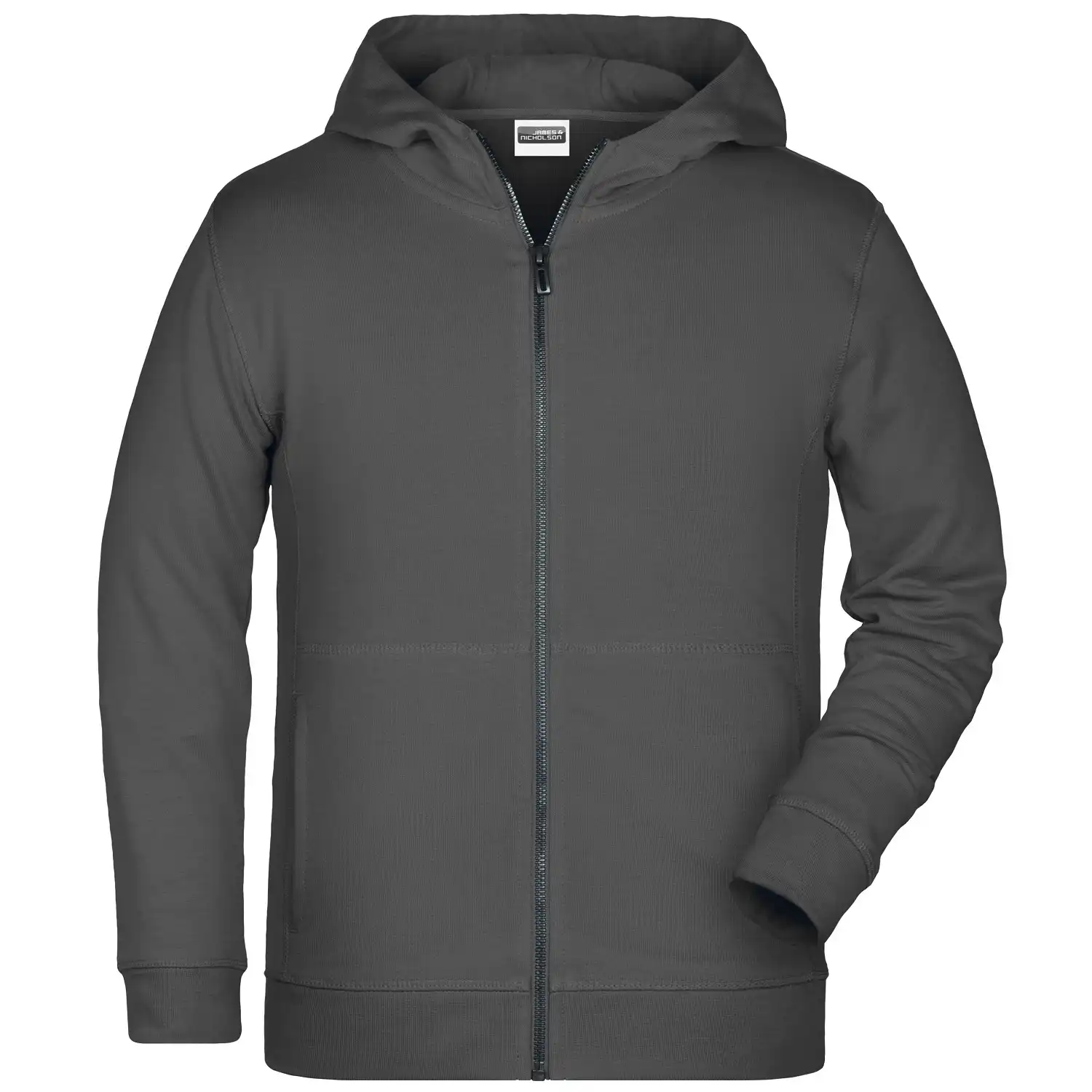 Kinder Zip Hoody "8026K" in graphite, L - Thumbnail 1
