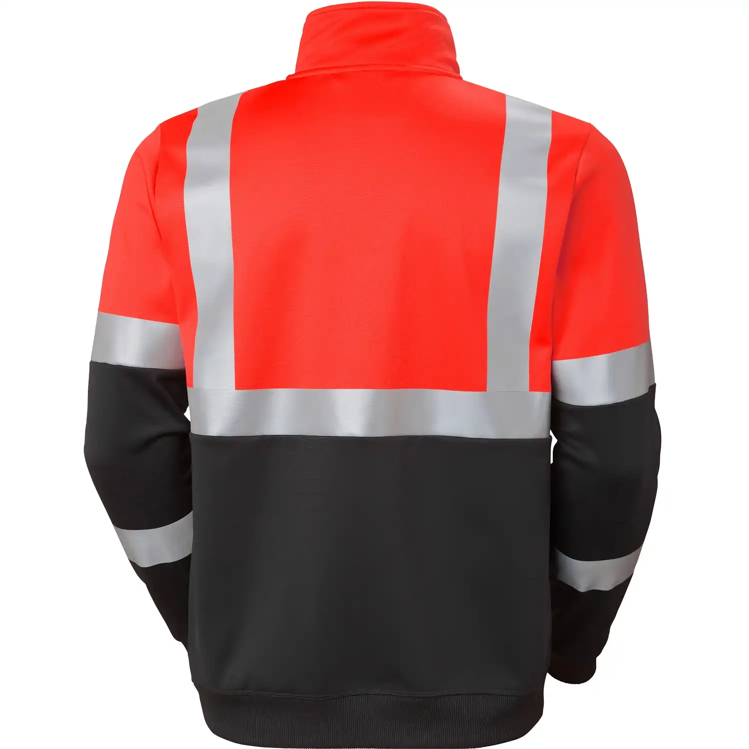 Warnschutz Zip-Sweatshirt "ADDVIS" in rot/schwarz, XL - Thumbnail 2