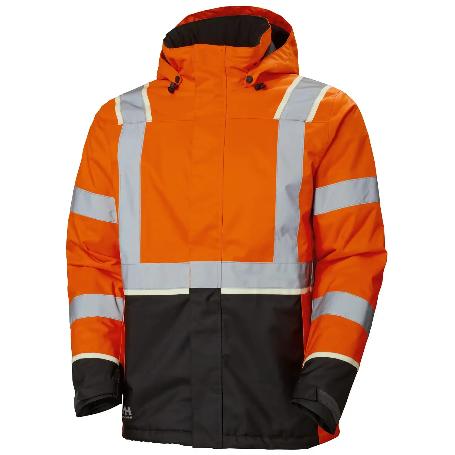 Warnschutz Winterjacke "UC-ME" Nachtleuchtend in orange/schwarz, L - Thumbnail 1