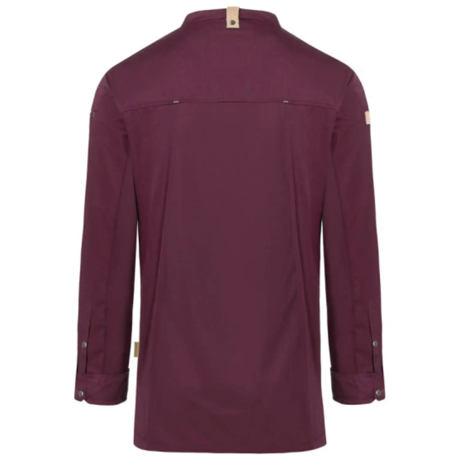 Herren Kochjacke "JM 35" in aubergine, 48 - Thumbnail 2