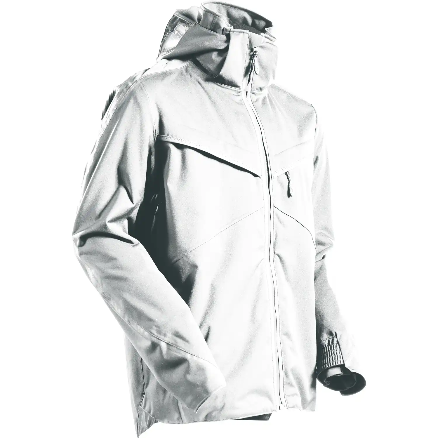 Hardshell-Regenjacke "22001-657" Customized in XXL, Weiß - Thumbnail 1