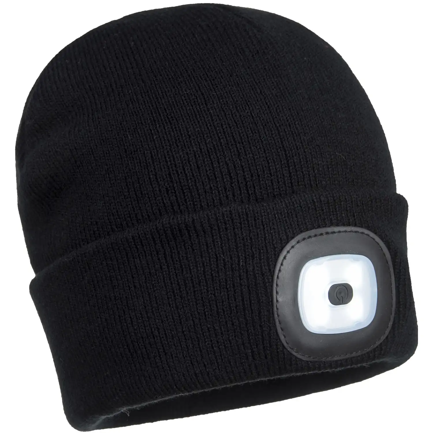 LED Wintermütze doppelseitig  "B028" in schwarz - Thumbnail 1