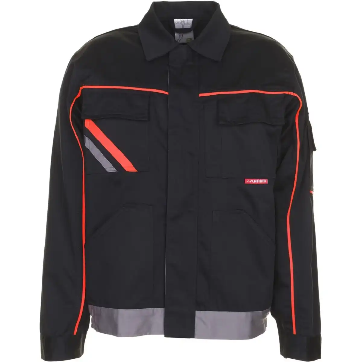 Bundjacke "VISLINE V2" in schwarz/orange/zink, 64 - Thumbnail 1