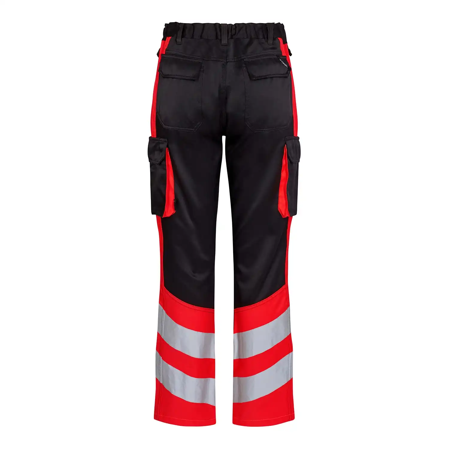 Warnschutz Bundhose "2547-319" Safety leicht Kl. 1 in schwarz/rot, 48 - Thumbnail 2